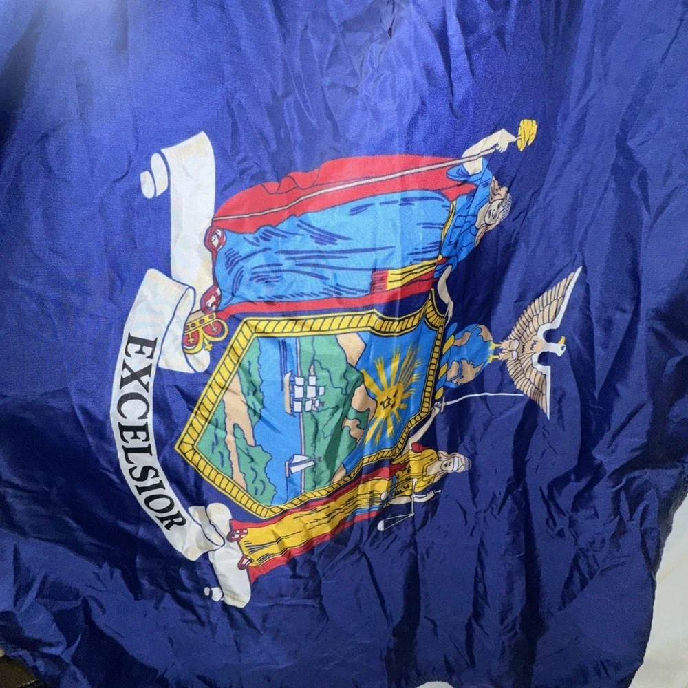 Perma-Nyl New York State Flag 3 ft x 5 ft 100% Nylon Made in USA NWOT